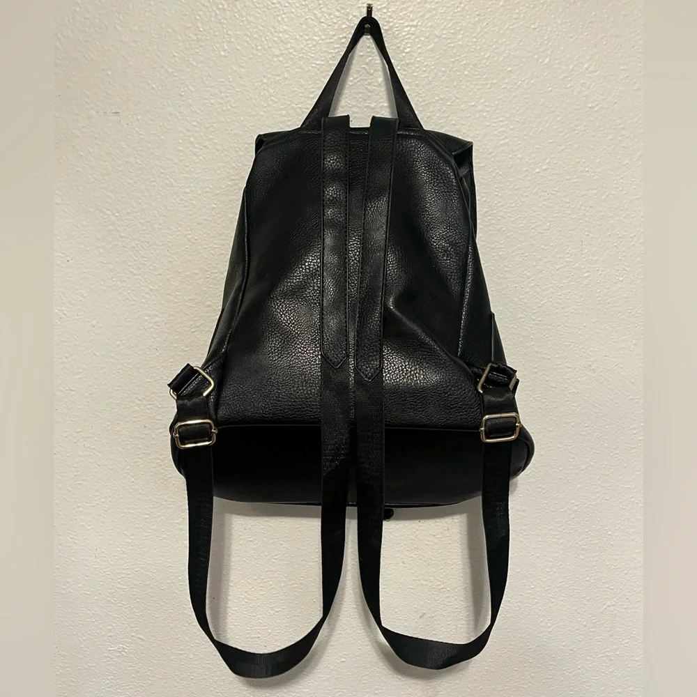 Black Leather Backpack